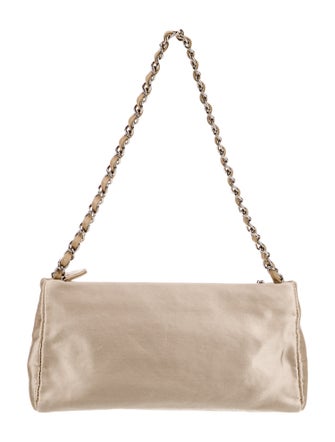 Chanel Satin Pearl CC Pochette Bag