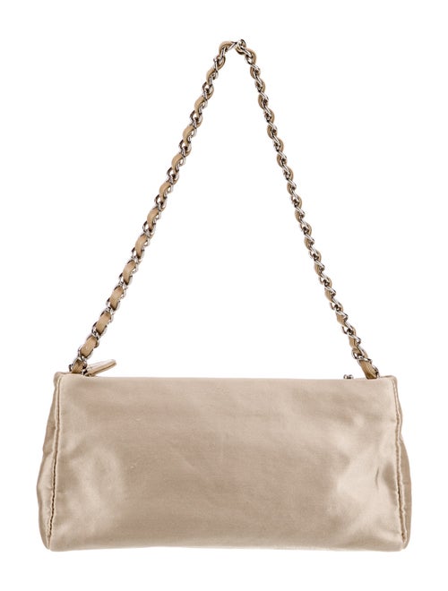 Chanel Satin Pearl CC Pochette Bag