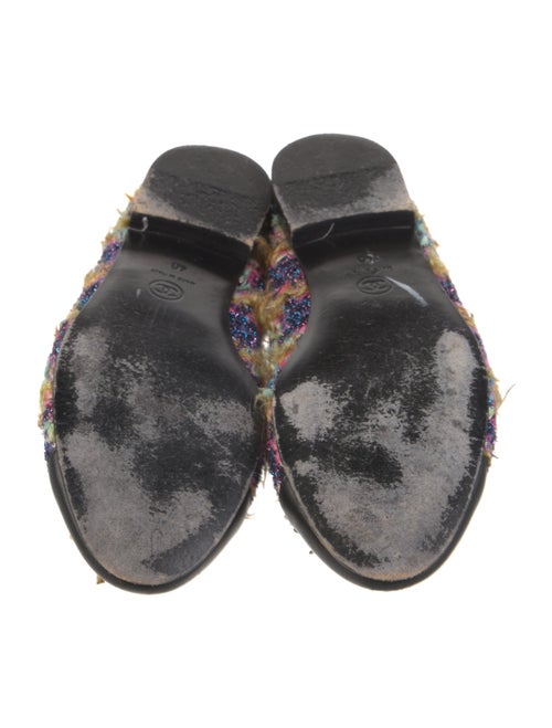 Chanel Interlocking CC Logo Tweed Ballet Flats