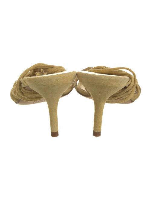 Chanel Ankle Wrap Suede Sandals