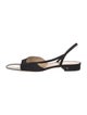 Chanel Interlocking CC Logo Suede Slingback Flats