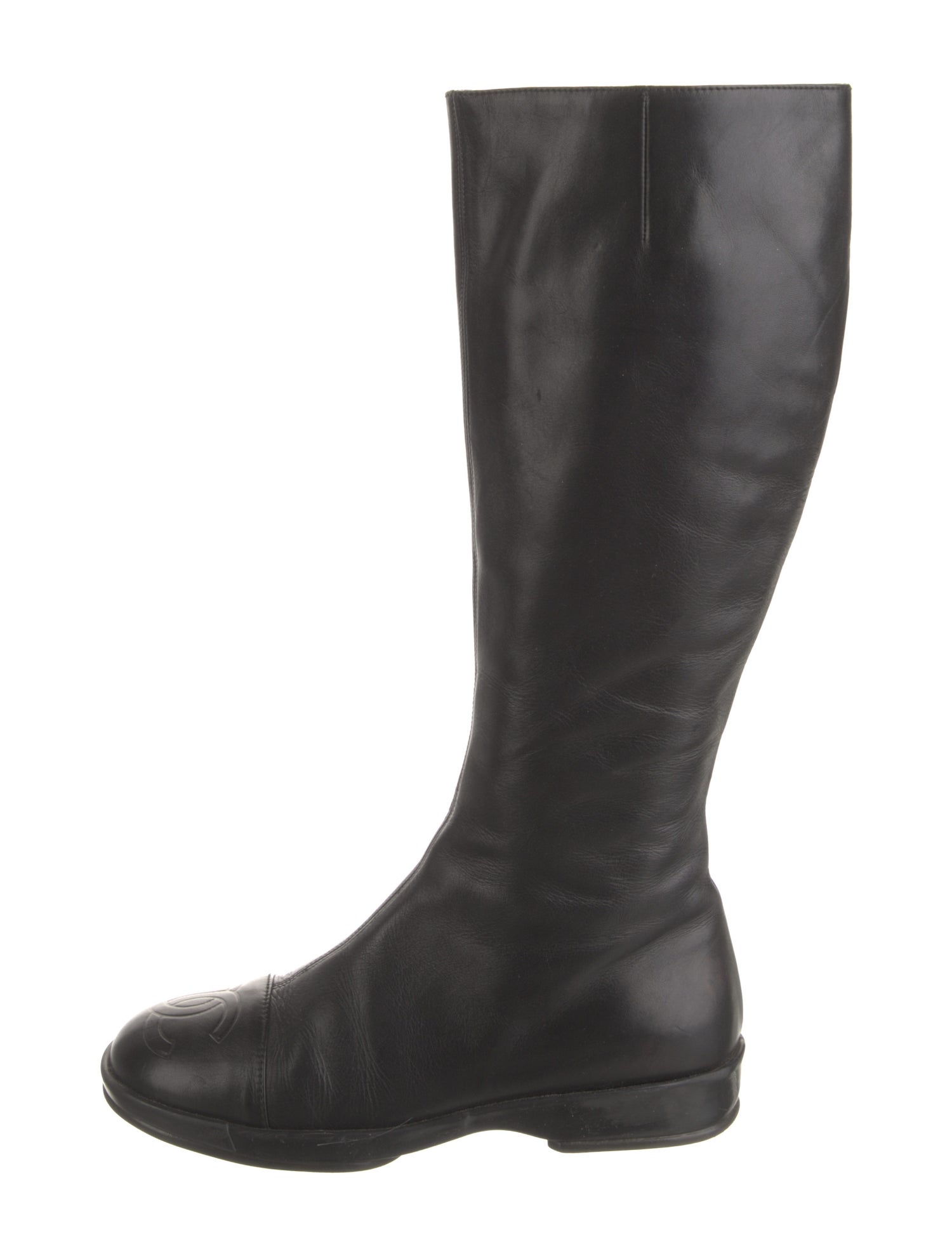 Chanel 2000 Interlocking CC Logo Riding Boots
