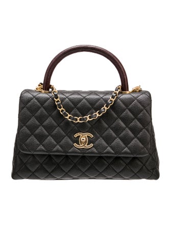 Chanel Embossed Caviar Small Coco Handle Bag