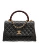 Chanel Embossed Caviar Small Coco Handle Bag