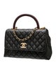 Chanel Embossed Caviar Small Coco Handle Bag