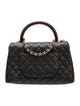 Chanel Embossed Caviar Small Coco Handle Bag