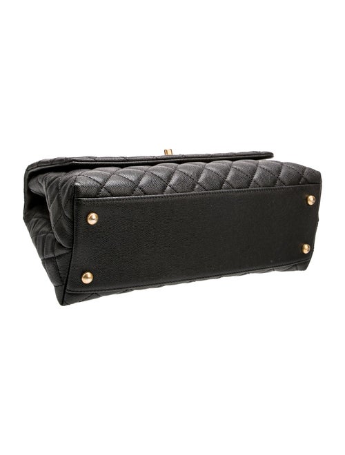 Chanel Embossed Caviar Small Coco Handle Bag