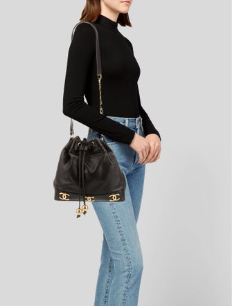 Chanel CC Drawstring Bucket Bag
