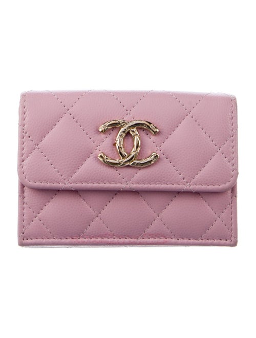 Chanel Small Compact Interlocking CC Logo Trifold Wallet