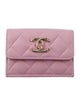 Chanel Small Compact Interlocking CC Logo Trifold Wallet