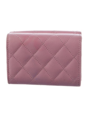 Chanel Small Compact Interlocking CC Logo Trifold Wallet