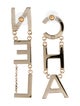 Chanel 'CHA-NEL' Drop Earrings