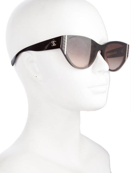 Chanel CC Cat Eye Interlocking CC Logo Sunglasses