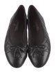 Chanel Interlocking CC Logo Leather Ballet Flats