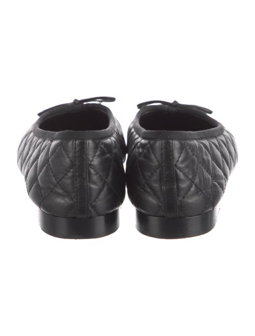Chanel Interlocking CC Logo Leather Ballet Flats