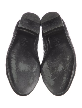 Chanel Interlocking CC Logo Leather Ballet Flats