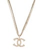 Chanel Textured CC Double Strand Pendant Necklace