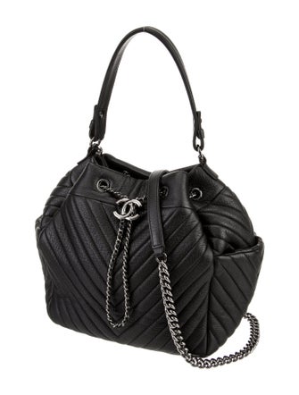 Chanel Chevron Small Bucket Bag