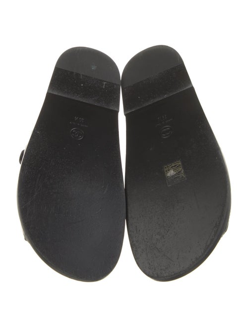 Chanel Interlocking CC Logo Lambskin Slides