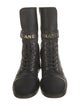 Chanel 2021 Interlocking CC Logo Combat Boots
