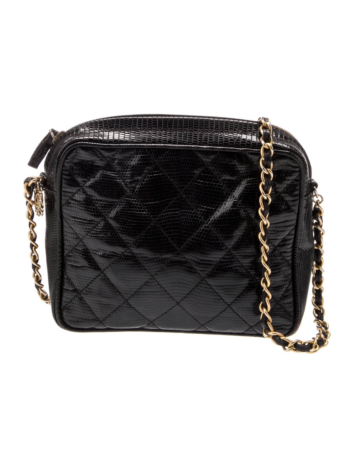 Chanel Quilted Lizard Camera Bag