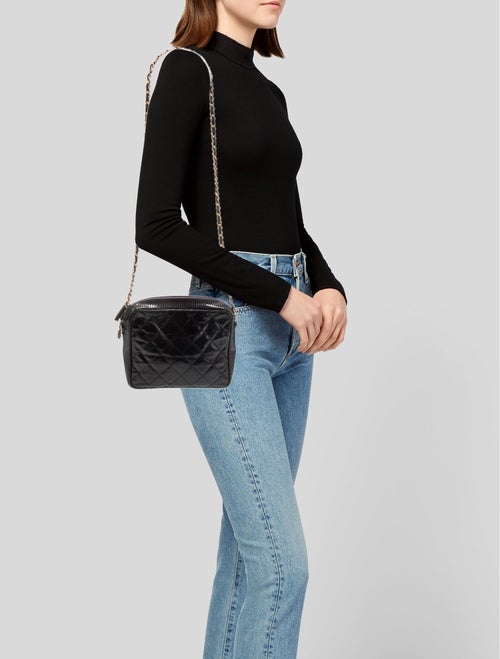 Chanel Quilted Lizard Camera Bag