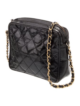 Chanel Quilted Lizard Camera Bag