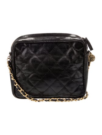 Chanel Quilted Lizard Camera Bag