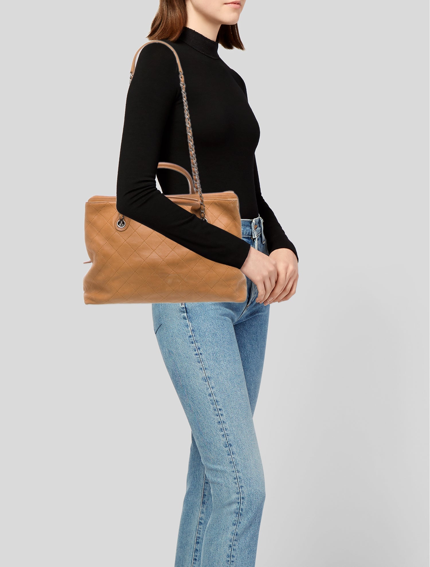 Chanel Grained Vegetal Shopping Tote