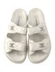 Chanel Interlocking CC Logo Lambskin Slides