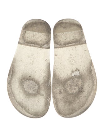 Chanel Interlocking CC Logo Lambskin Slides