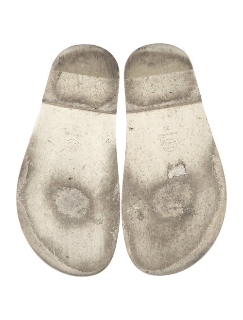 Chanel Interlocking CC Logo Lambskin Slides