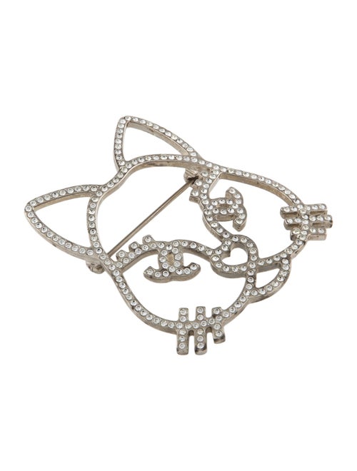 Chanel Strass Cat Brooch Pin