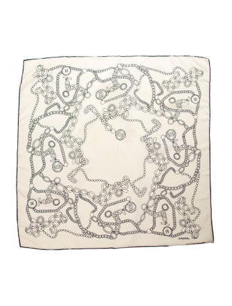Chanel Silk Interlocking CC Logo Scarf