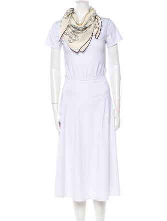 Chanel Silk Interlocking CC Logo Scarf