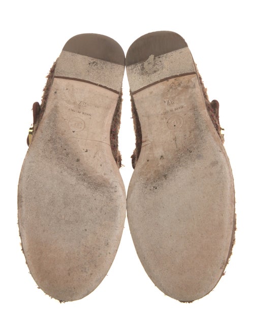 Chanel Interlocking CC Logo Tweed Mary Jane Flats