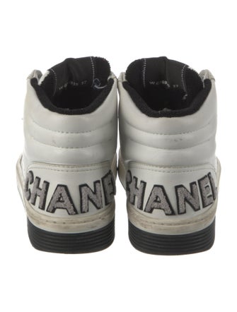 Chanel Calfskin Colorblock Pattern Sneakers