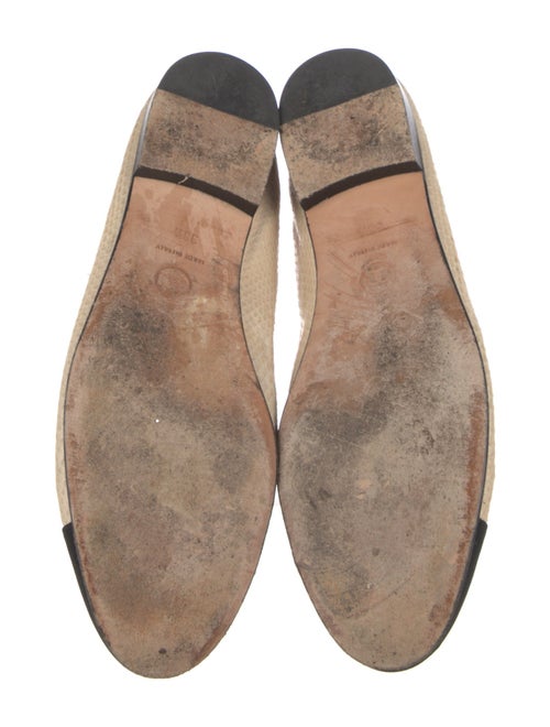 Chanel Interlocking CC Logo Snakeskin Flats