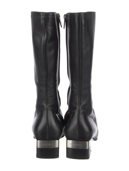 Chanel Interlocking CC Logo Leather Boots