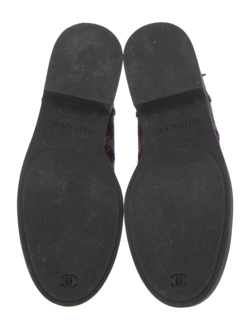 Chanel Interlocking CC Logo Tweed Combat Boots