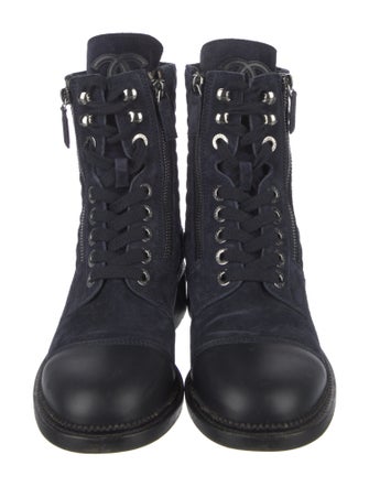 Chanel 2018 Interlocking CC Logo Combat Boots