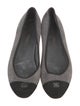 Chanel Interlocking CC Logo Suede Ballet Flats