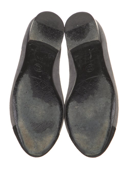 Chanel Interlocking CC Logo Suede Ballet Flats