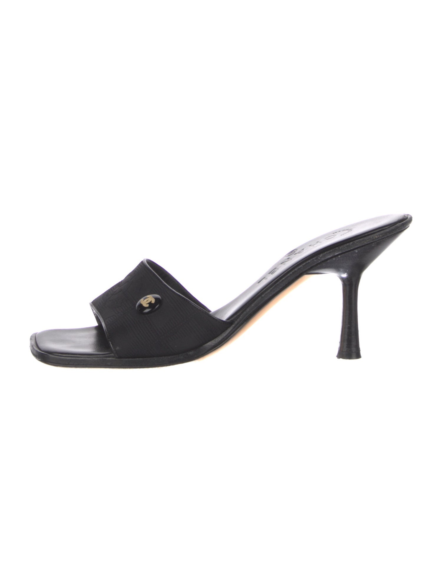 Chanel Vintage Interlocking CC Logo Slides