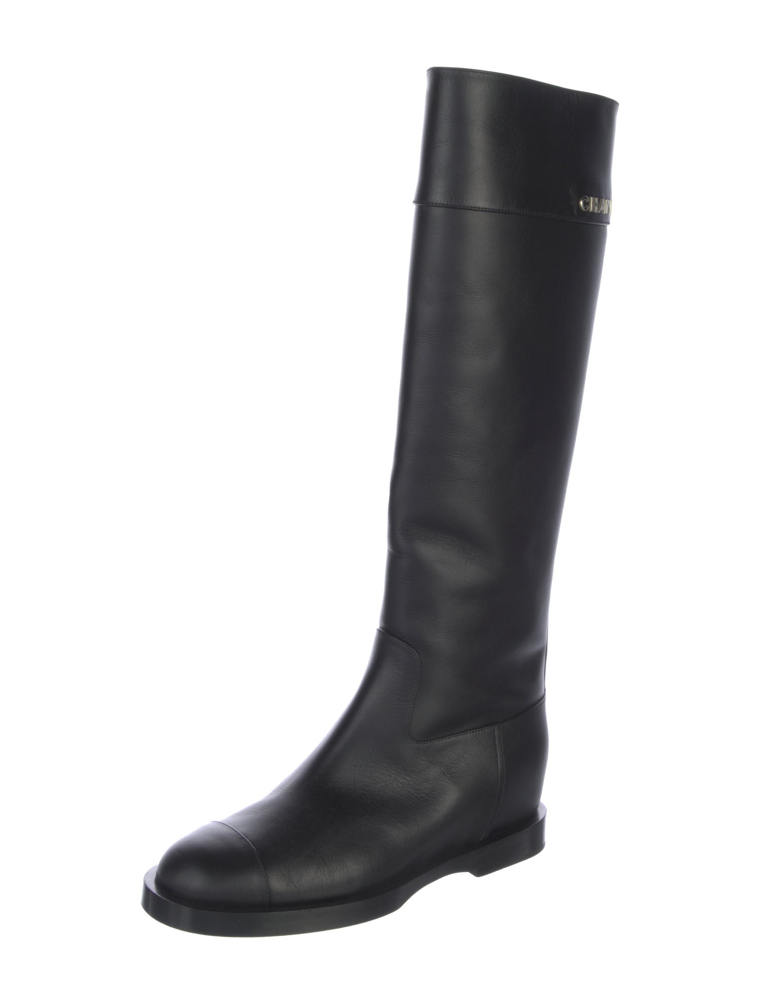 Chanel 2023 Signature Logo Riding Boots