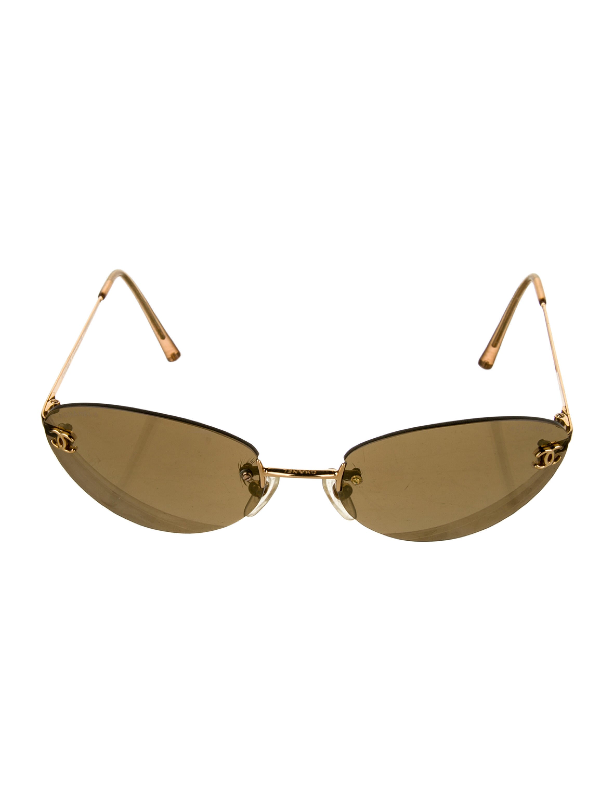 Chanel Vintage Interlocking CC Logo Sunglasses