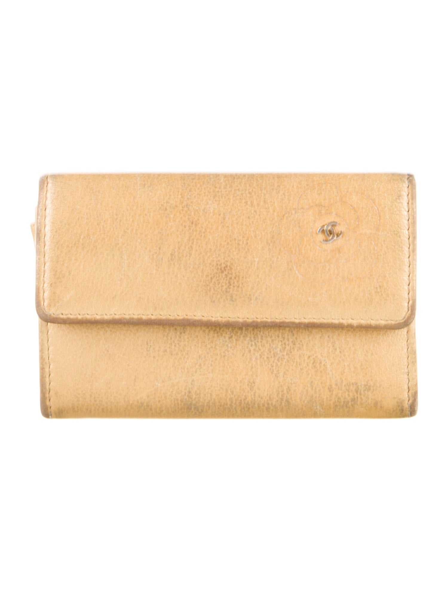 Chanel 2012-2013 Camellia Accent Coin Pouch