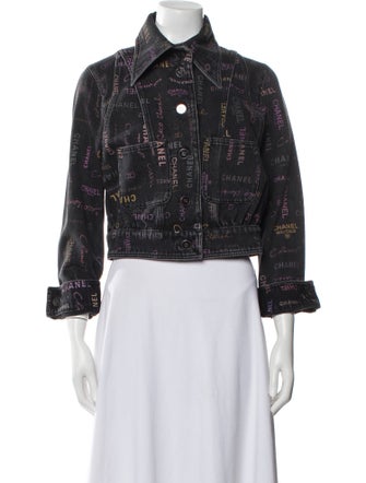 Chanel 2022 Tweed Pattern Denim Jacket
