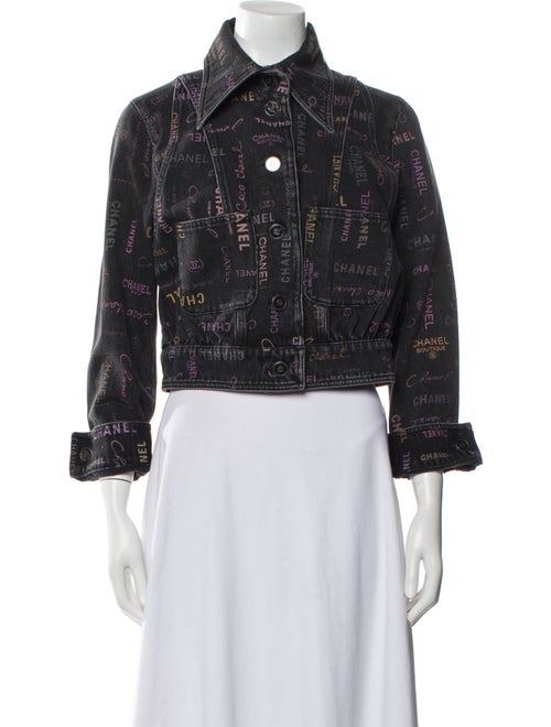 Chanel 2022 Tweed Pattern Denim Jacket