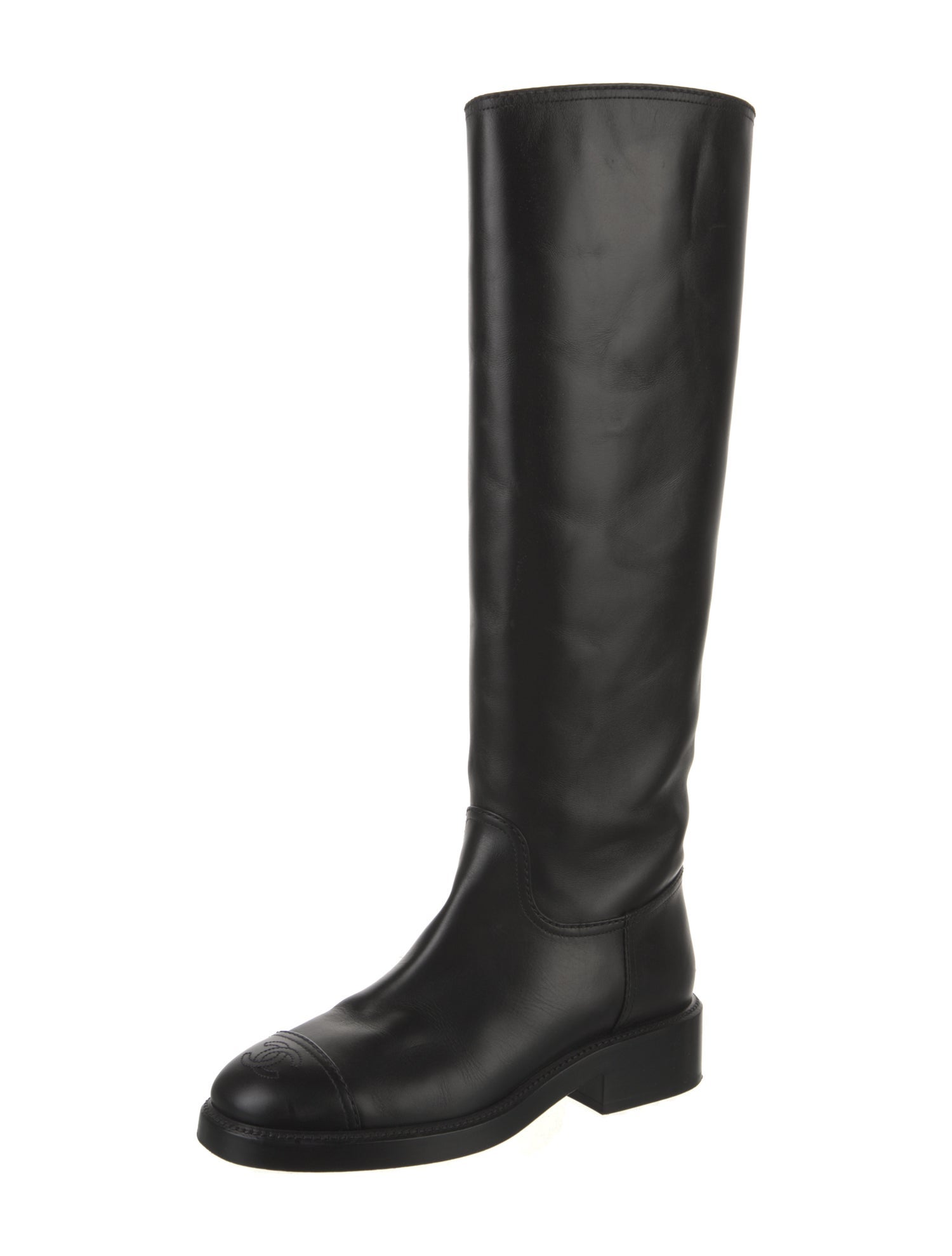 Chanel 2021 Interlocking CC Logo Riding Boots